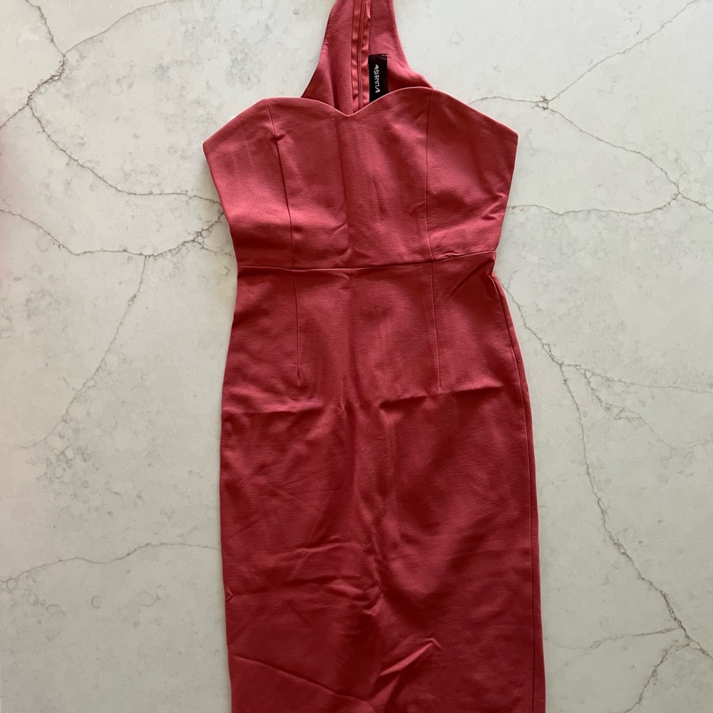 4si3nna mauve dress with choker neck, size S